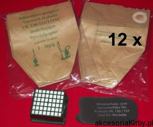 Roczny zestaw serwisowy do Vorwerk VK 130 / 131 / SC